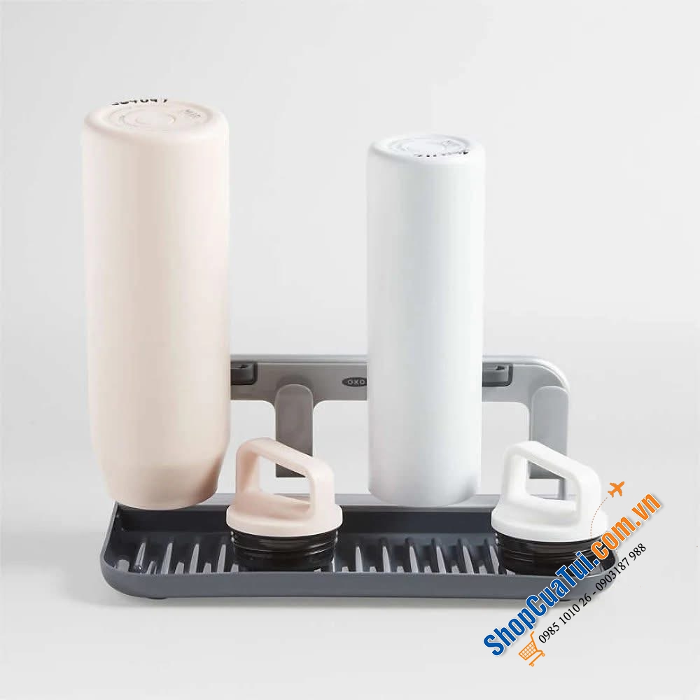 Trọn bộ dụng cụ cọ rửa & giá làm giáo nước bình cốc Oxo.