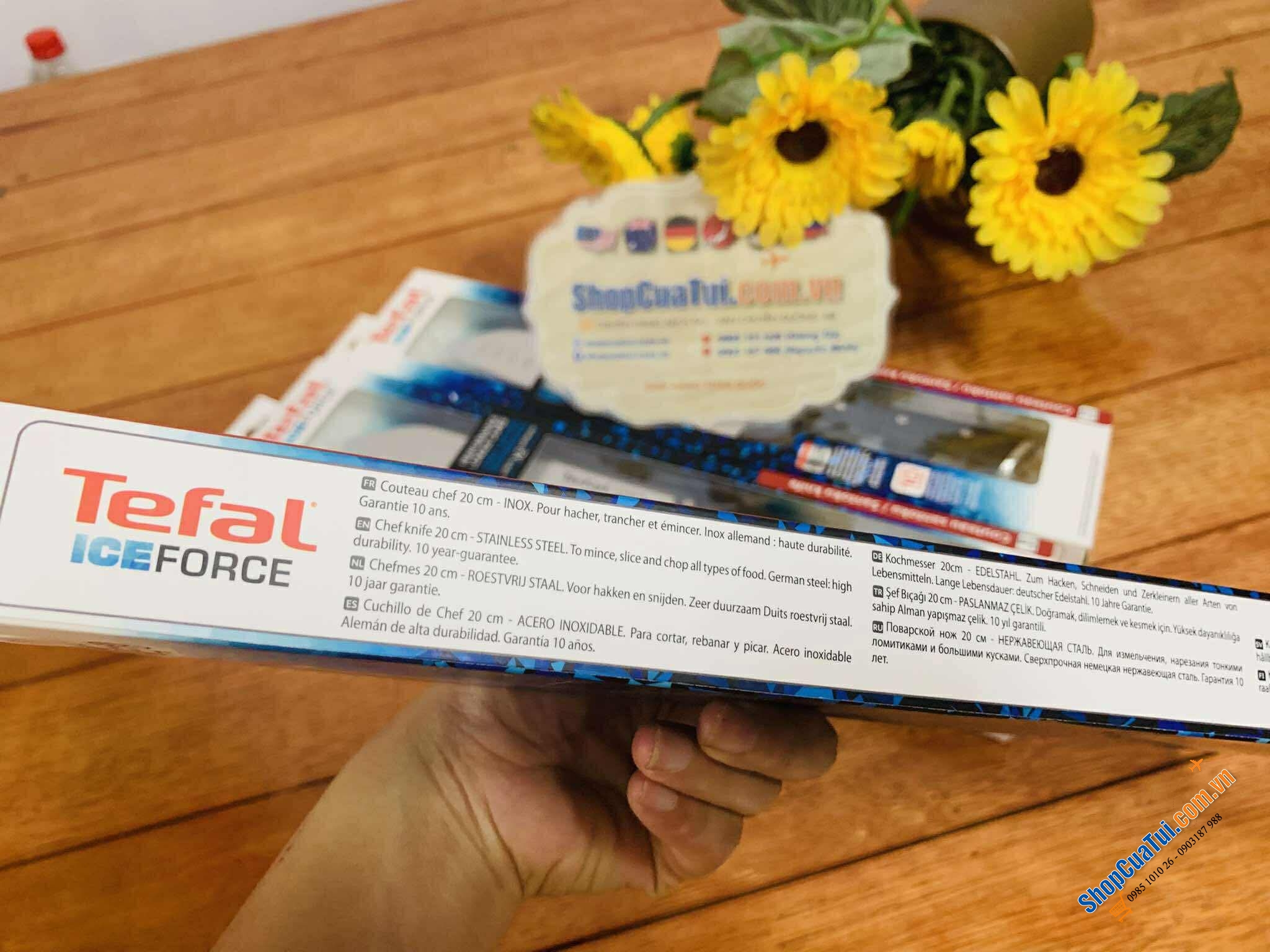 Dao Tefal Ice Force K23206 Santoku 18 cm mũi tù – Đỉnh cao của nghệ thuật cắt gọt