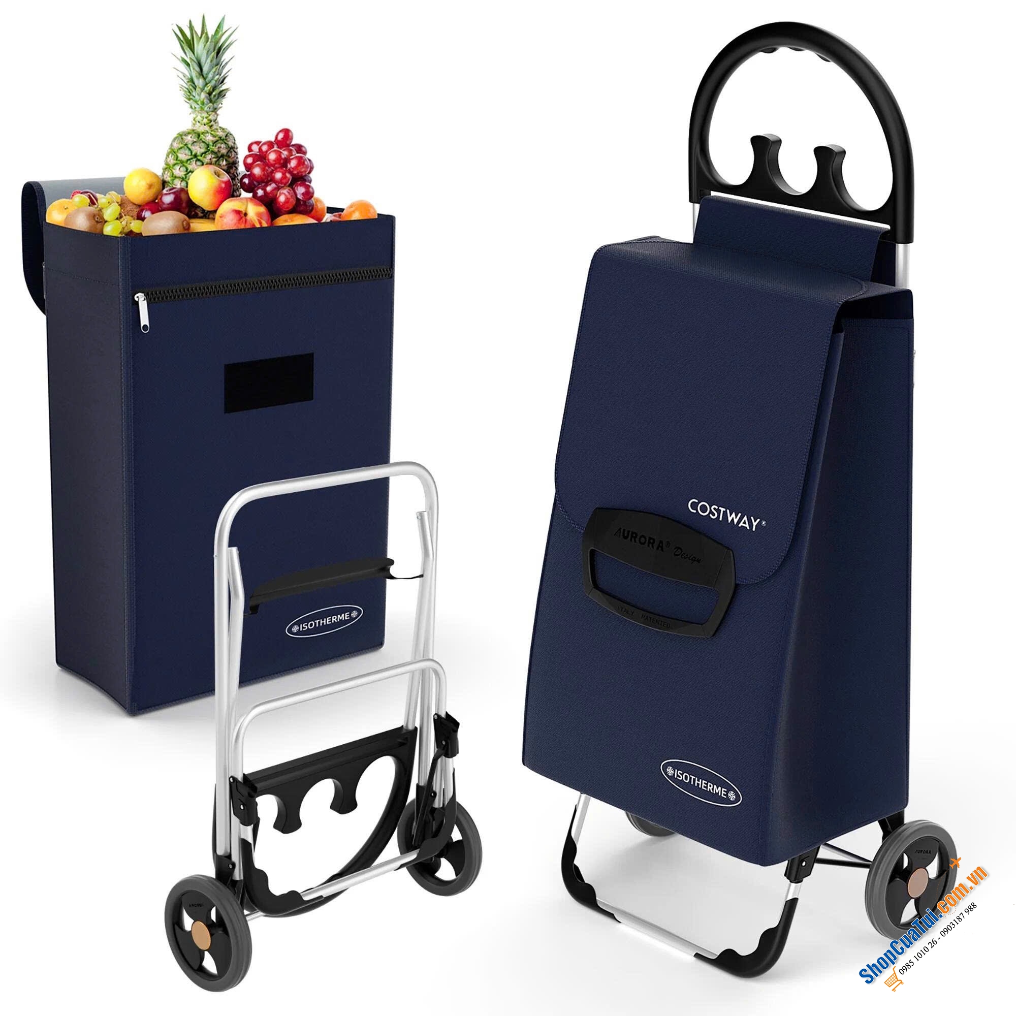 Xe đi chợ siêu nhẹ Costway - Made in Italy xịn xò.