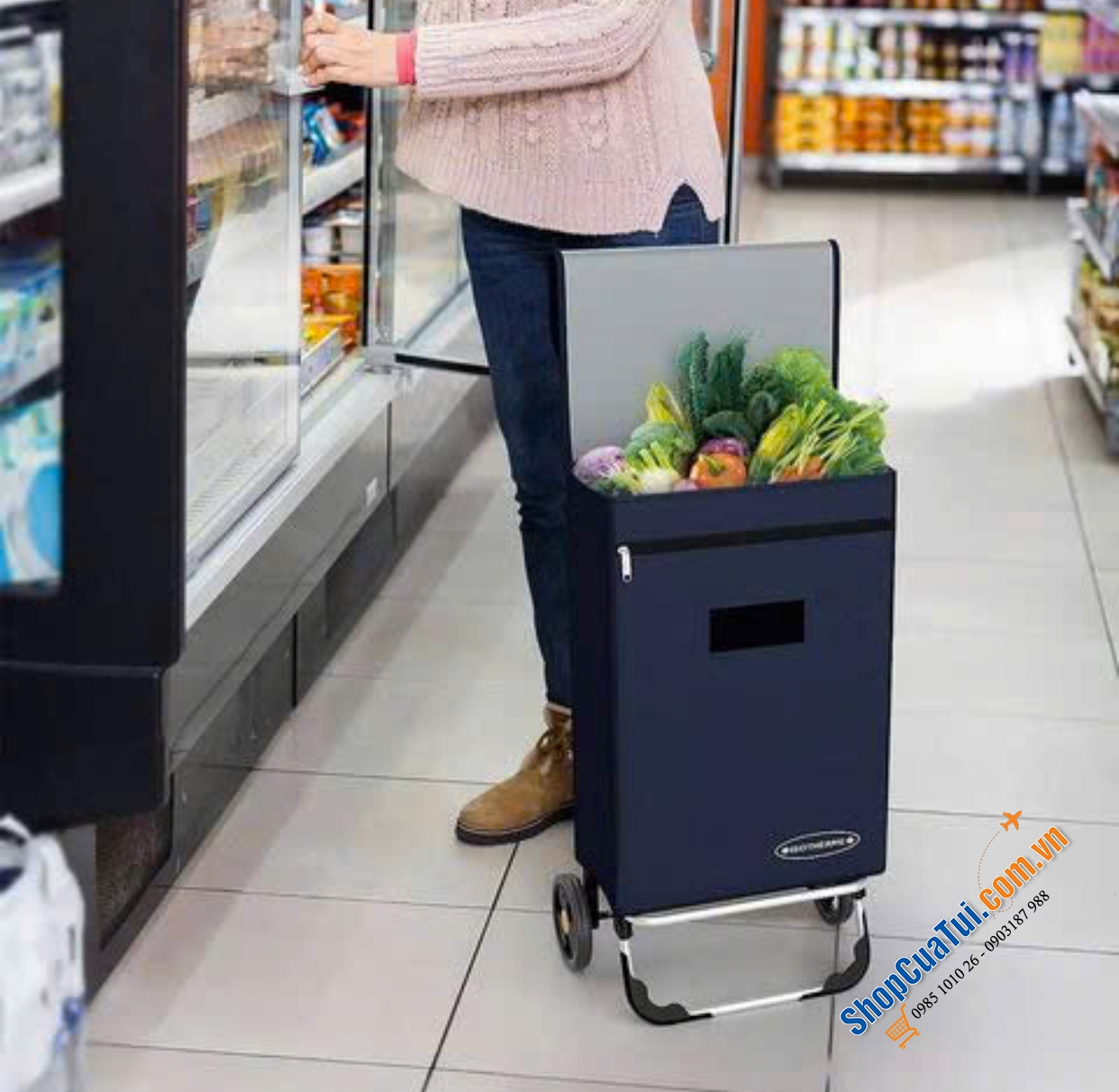 Xe đi chợ siêu nhẹ Costway - Made in Italy xịn xò.