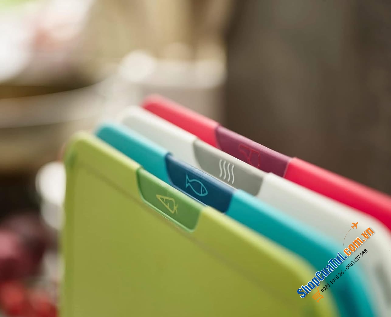Bộ 4 thớt phân loại Joseph Joseph Duo Icon (Mcolour) 60220.