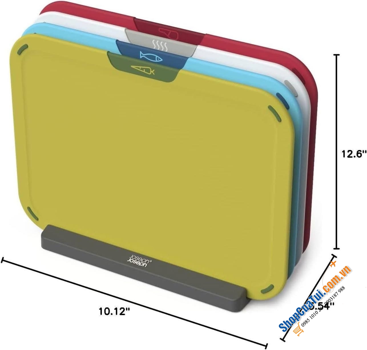 Bộ 4 thớt phân loại Joseph Joseph Duo Icon (Mcolour) 60220.