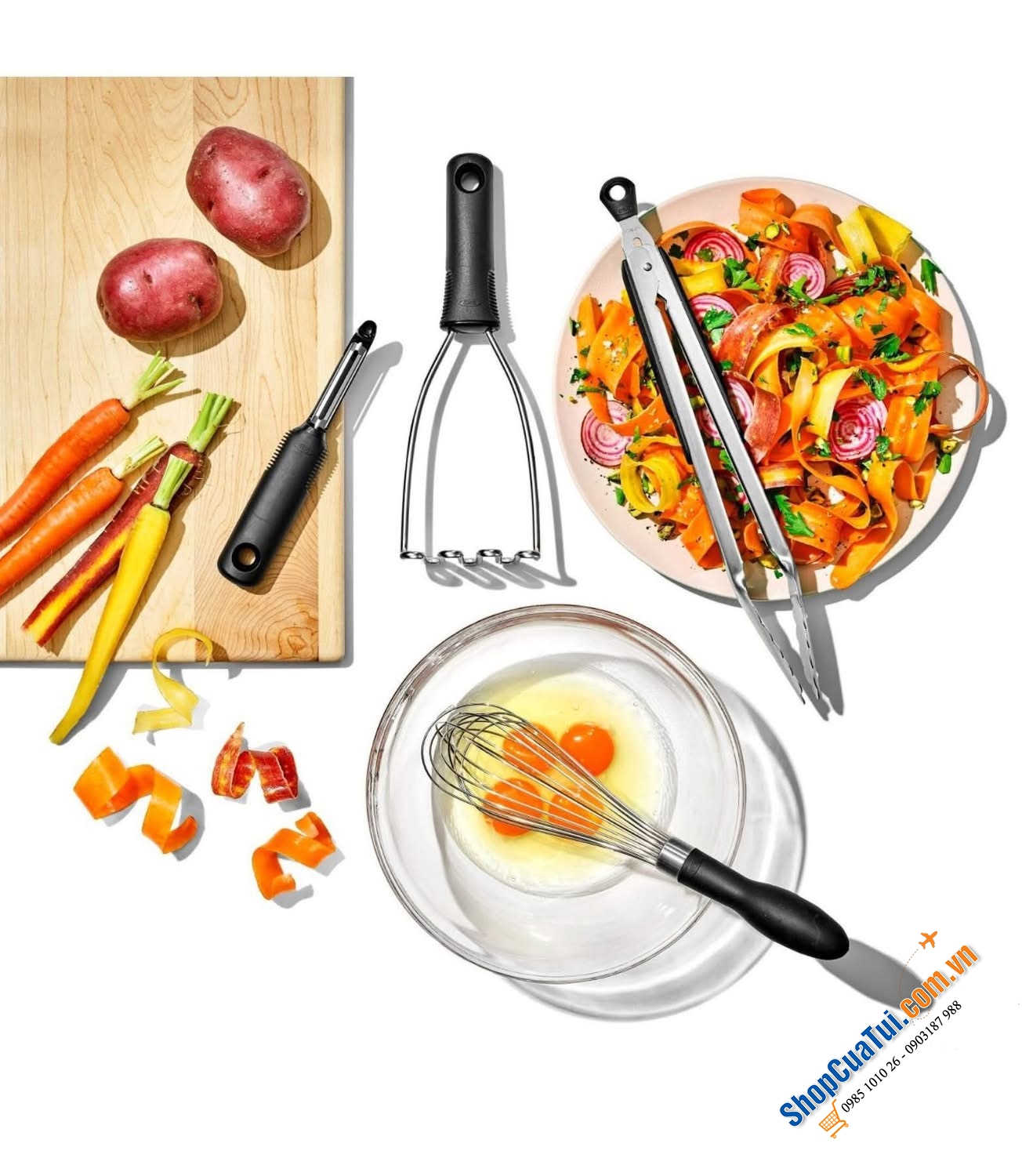 Sét dụng cụ nhà bếp 4 món Oxo.