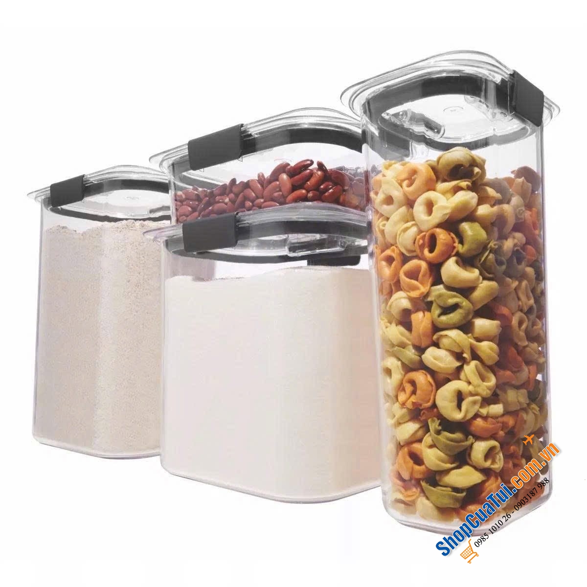 Sét hộp Tritan Rubbermaid Brilliance 8 món - Made in USA.