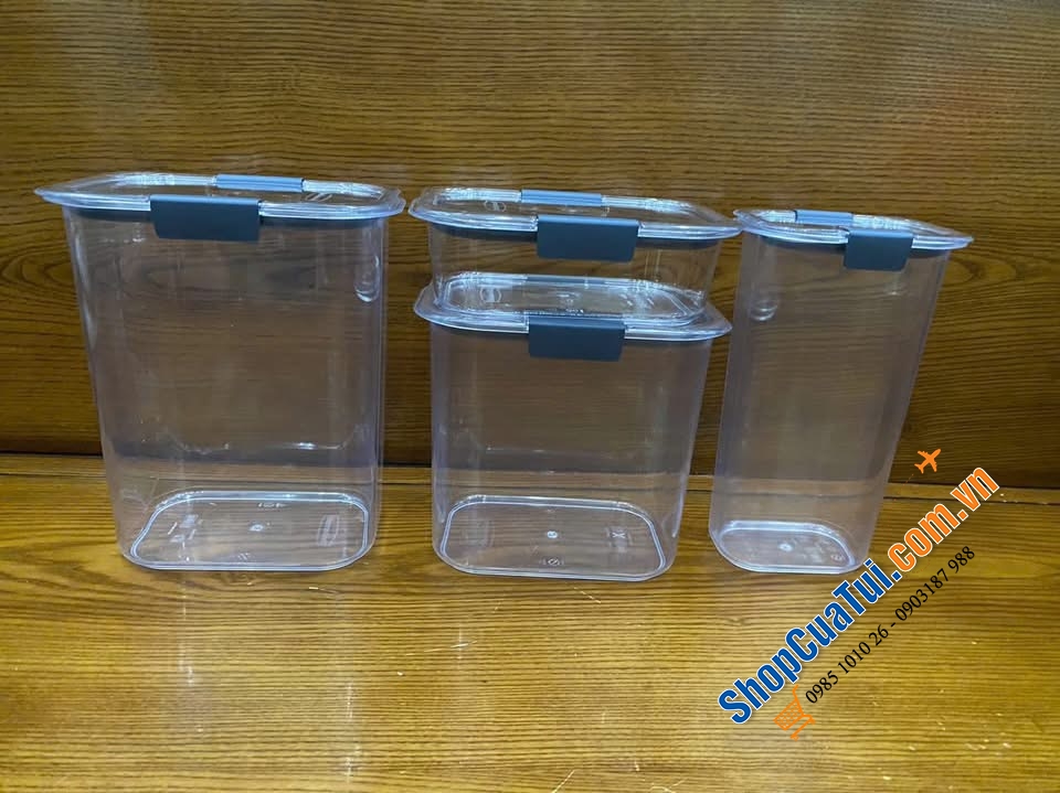 Sét hộp Tritan Rubbermaid Brilliance 8 món - Made in USA.