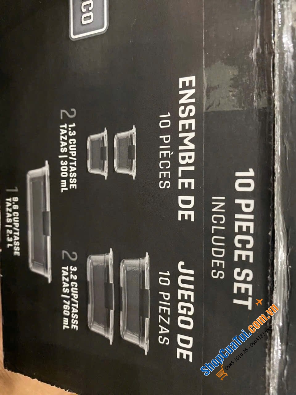 Sét hộp Tritan Rubbermaid Brilliance 10 món - Made in USA.