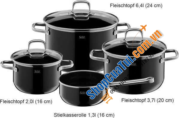 Bộ nồi Silargan SILIT ELEGANCE 4 món - Made in Germany - Model 2025.