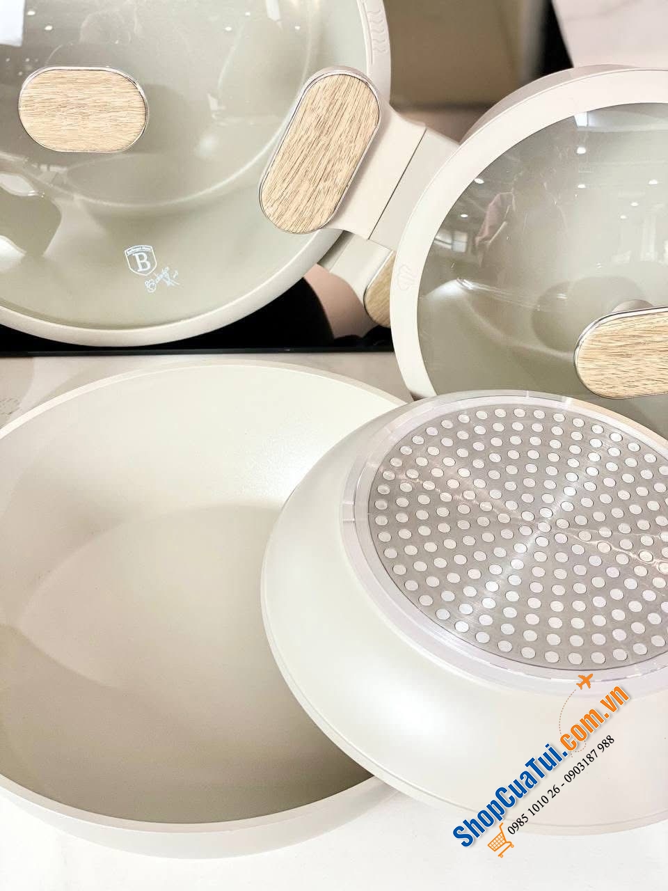 Bộ nồi 10 chi tiết Berlinger Haus với thiết kế đồng bộ từ Châu Âu.