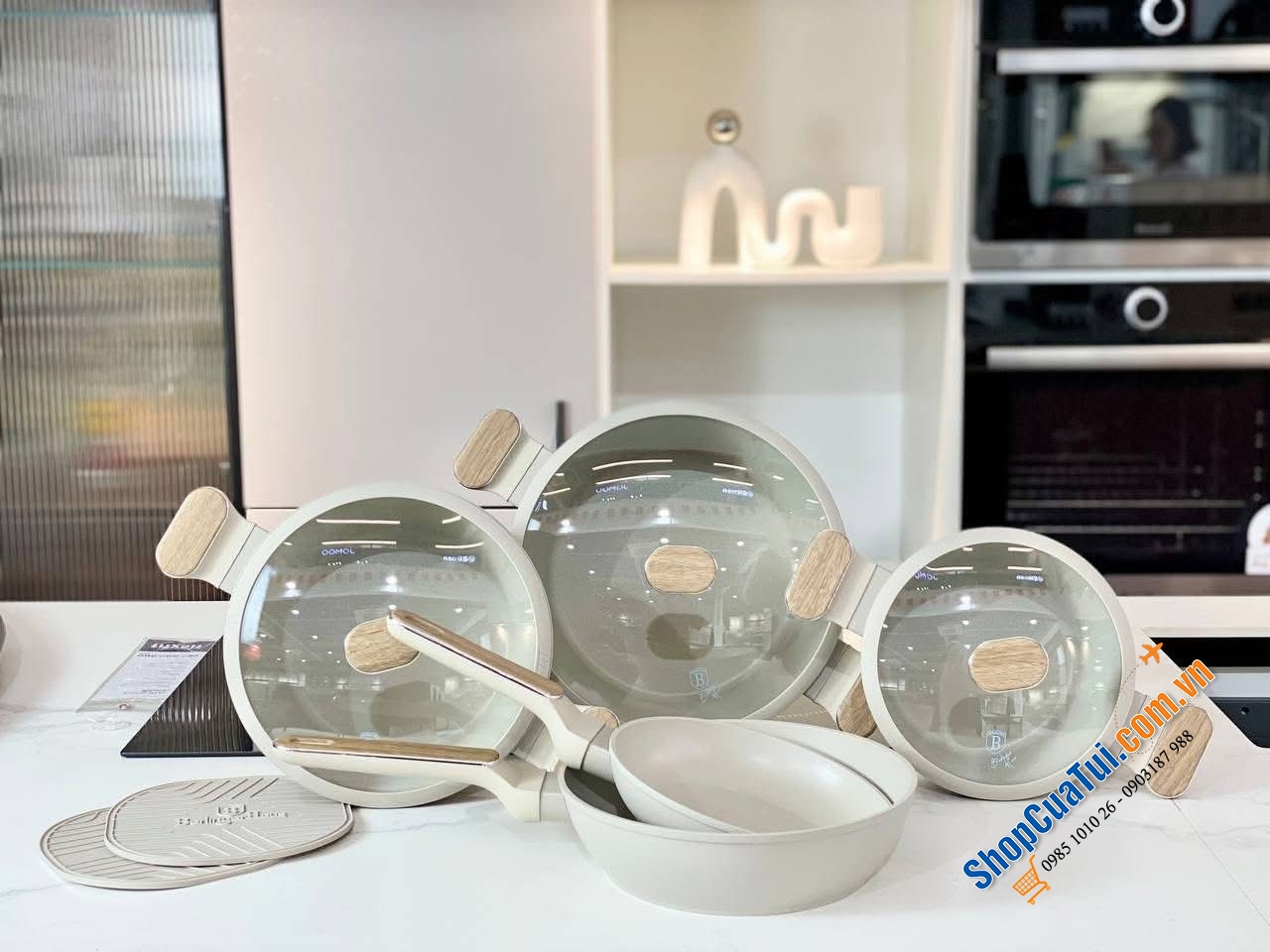Bộ nồi 10 chi tiết Berlinger Haus với thiết kế đồng bộ từ Châu Âu.
