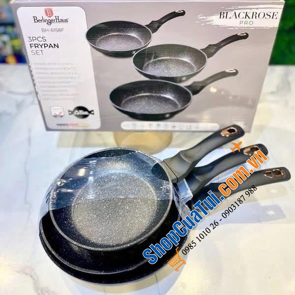 BỘ 3 CHẢO BERLINGER HAUS – CHẢO ĐẸP, BẾP CŨNG ĐẸP.