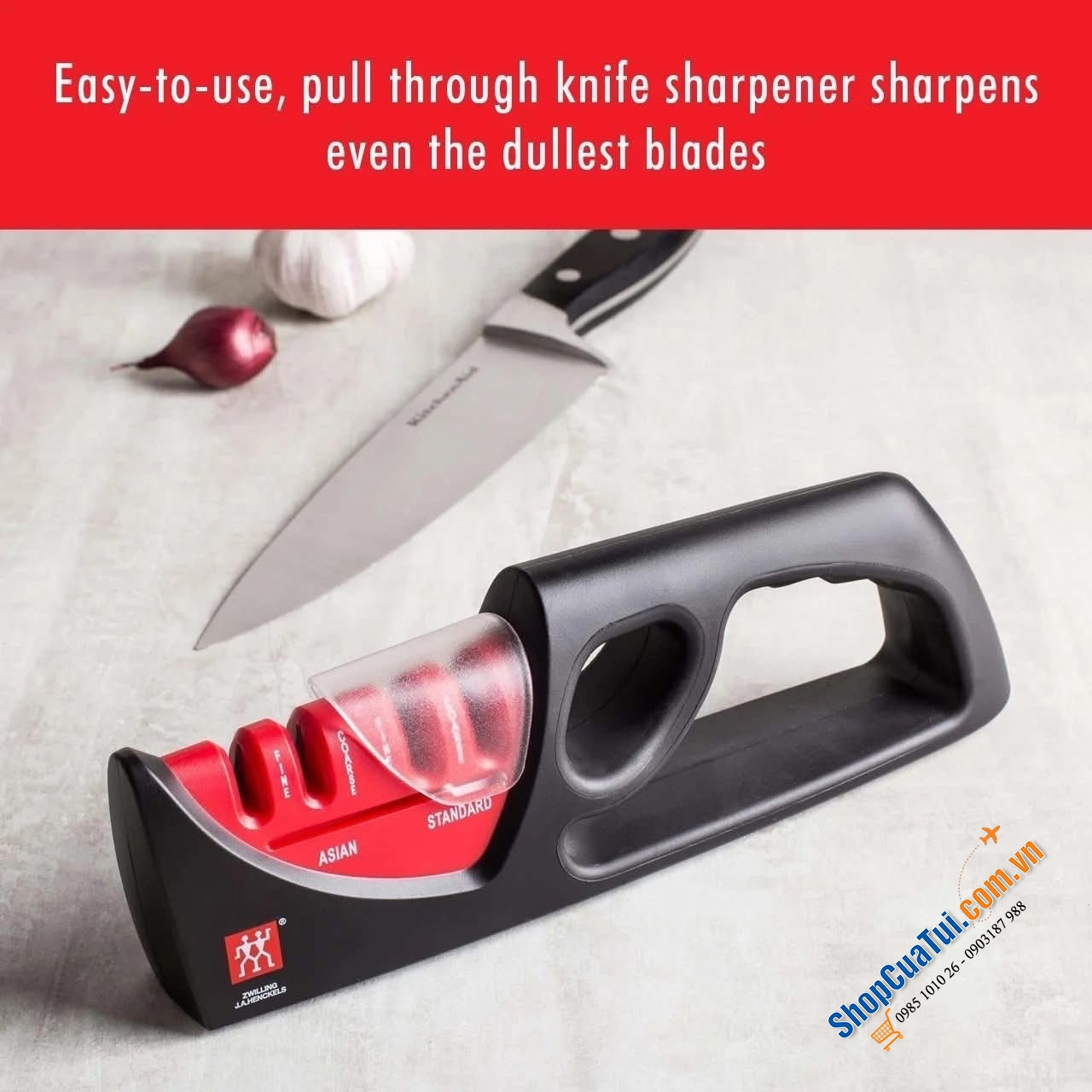 Mài dao cao cấp 4 giai đoạn Zwilling.