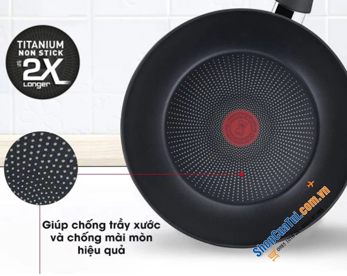 Chảo chống dính Tefal Hard Titanium Pro - made in France.