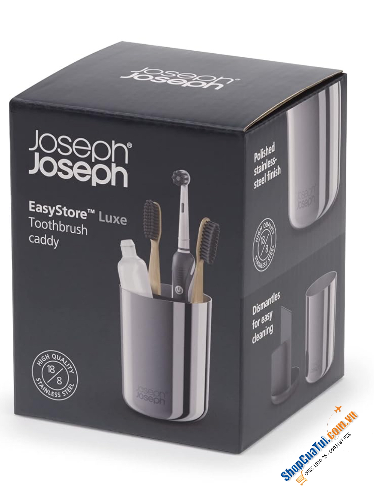 hộp đựng bàn chải đánh răng inox Joseph Joseph 70580