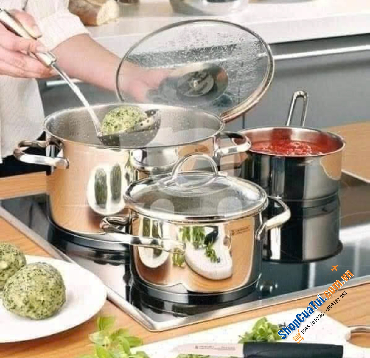 Bộ nồi WMF Aparto 4 món.