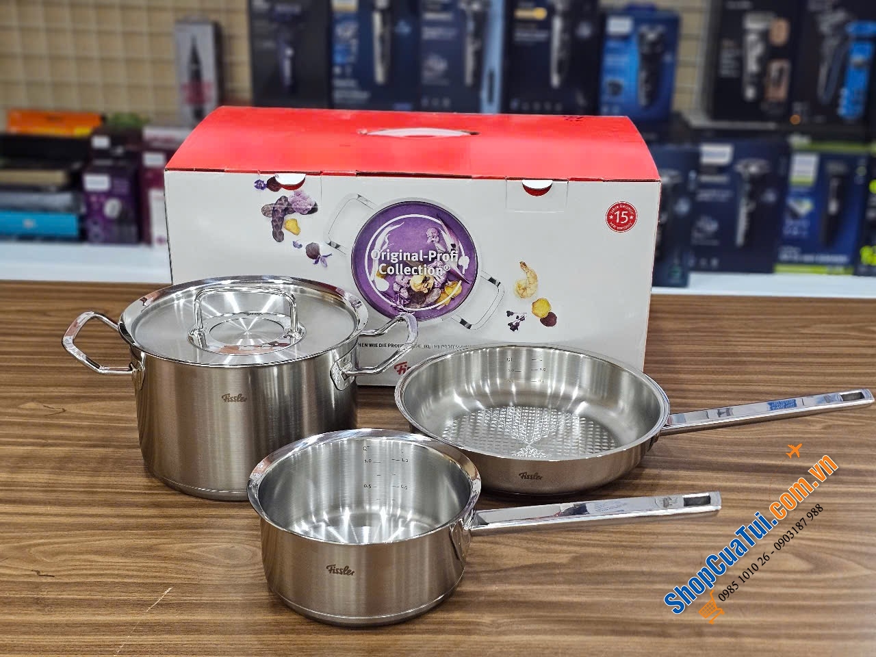 Bộ nồi Fissler Profi set 3 món vung inox - Made in Germany !!!