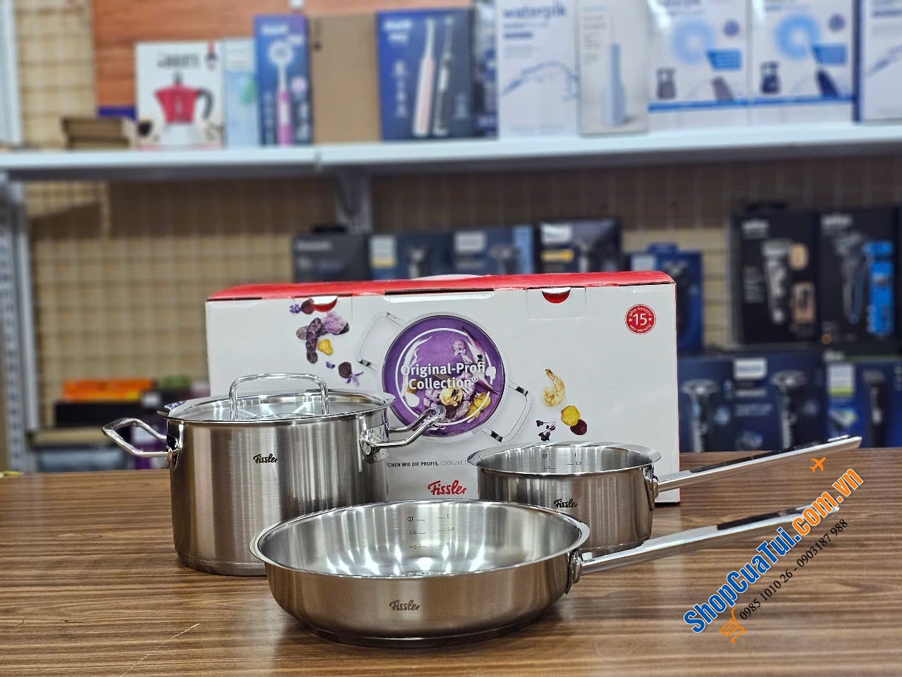 Bộ nồi Fissler Profi set 3 món vung inox - Made in Germany !!!