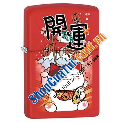 Bật lửa Zippo Mèo thần Tài phong thuỷ.