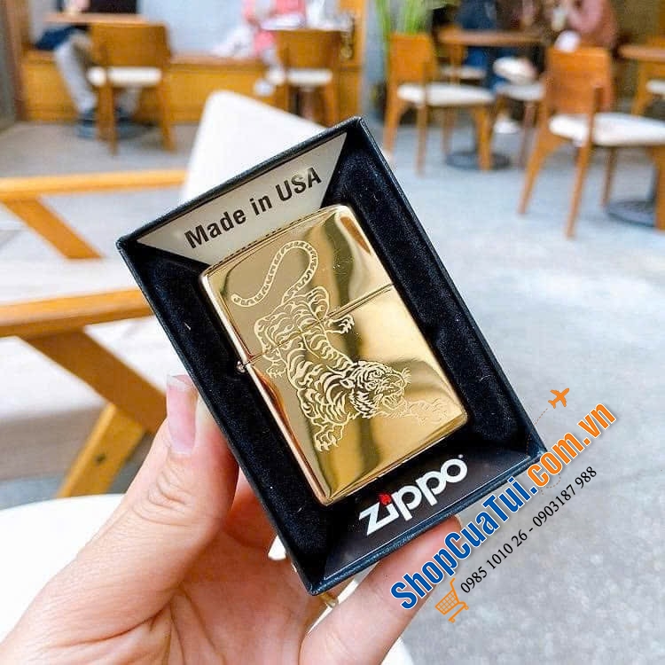 Bật lửa Zippo hổ - mạnh mẽ, phong cách.