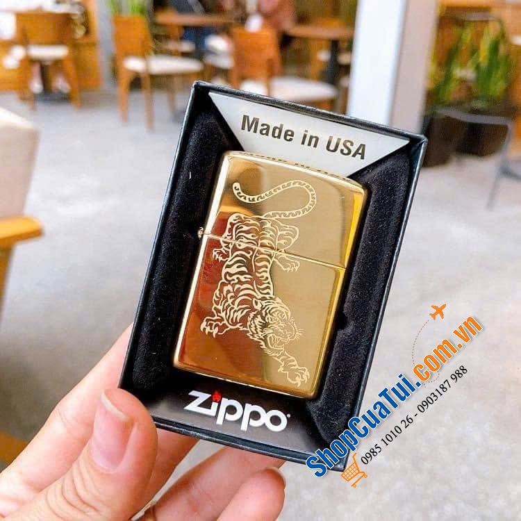 Bật lửa Zippo hổ - mạnh mẽ, phong cách.