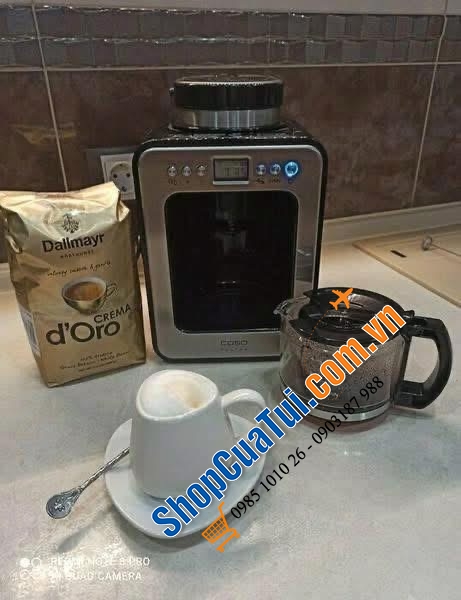 Máy pha cà phê kèm xay chuẩn Đức CASO.