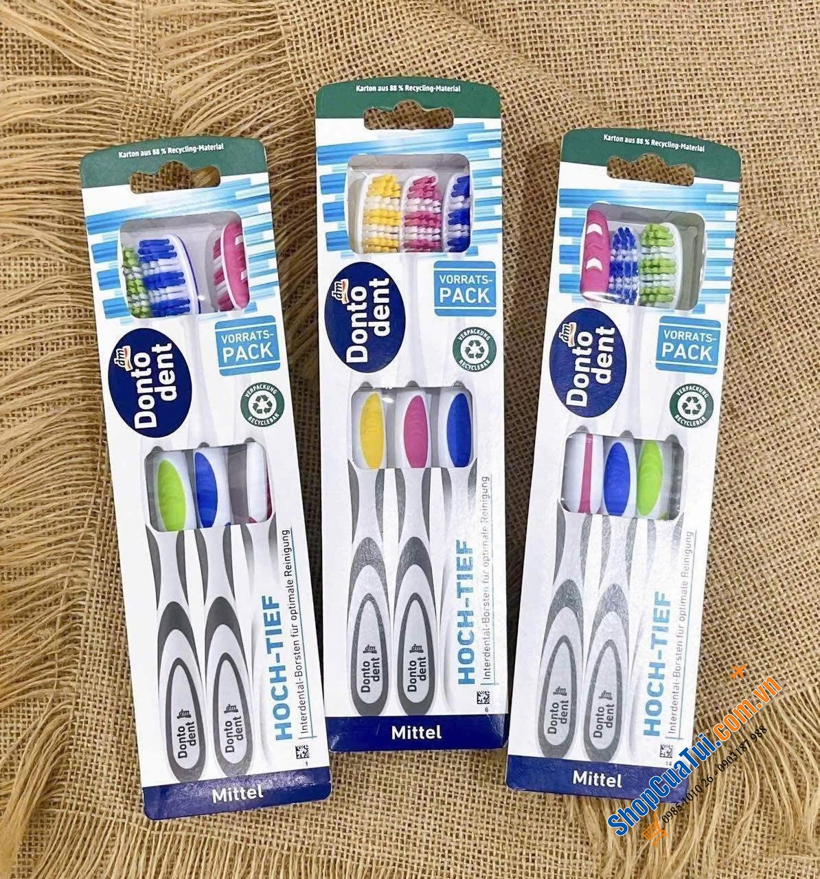SET 3 BÀN CHẢI DONTODENT HOCH-TIEF.