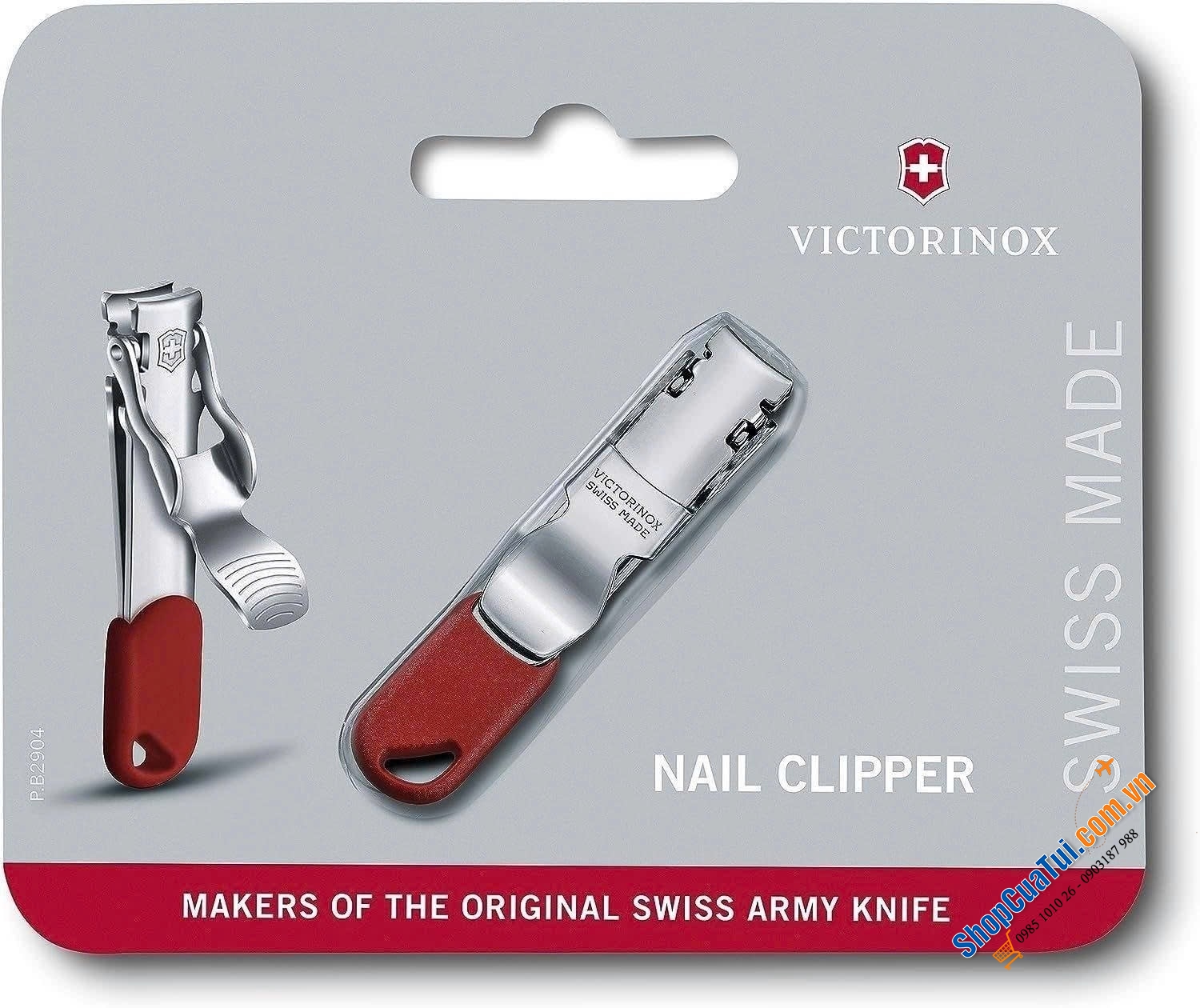 Bấm móng tay Victorinox đỏ - Swiss Made.