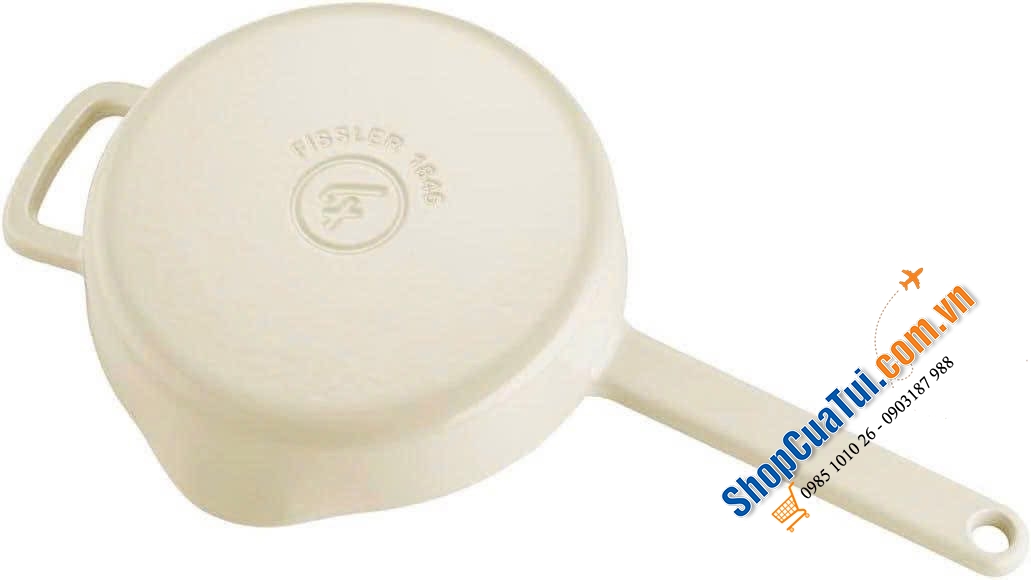 CHẢO GANG FISSLER MOMENTS COLLECTION 24 CM mầu đỏ & kem.