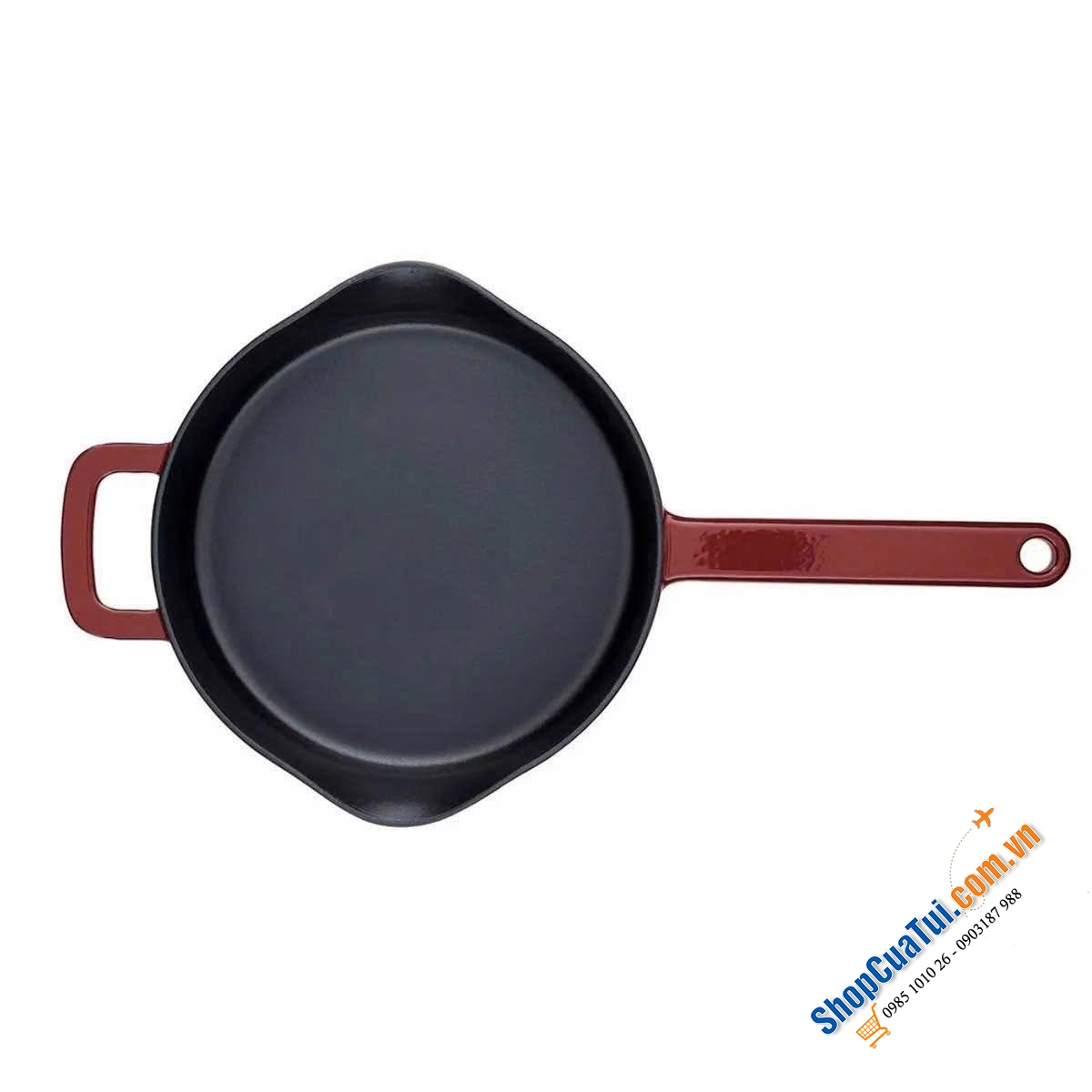 CHẢO GANG FISSLER MOMENTS COLLECTION 24 CM mầu đỏ & kem.