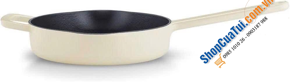 CHẢO GANG FISSLER MOMENTS COLLECTION 24 CM mầu đỏ & kem.