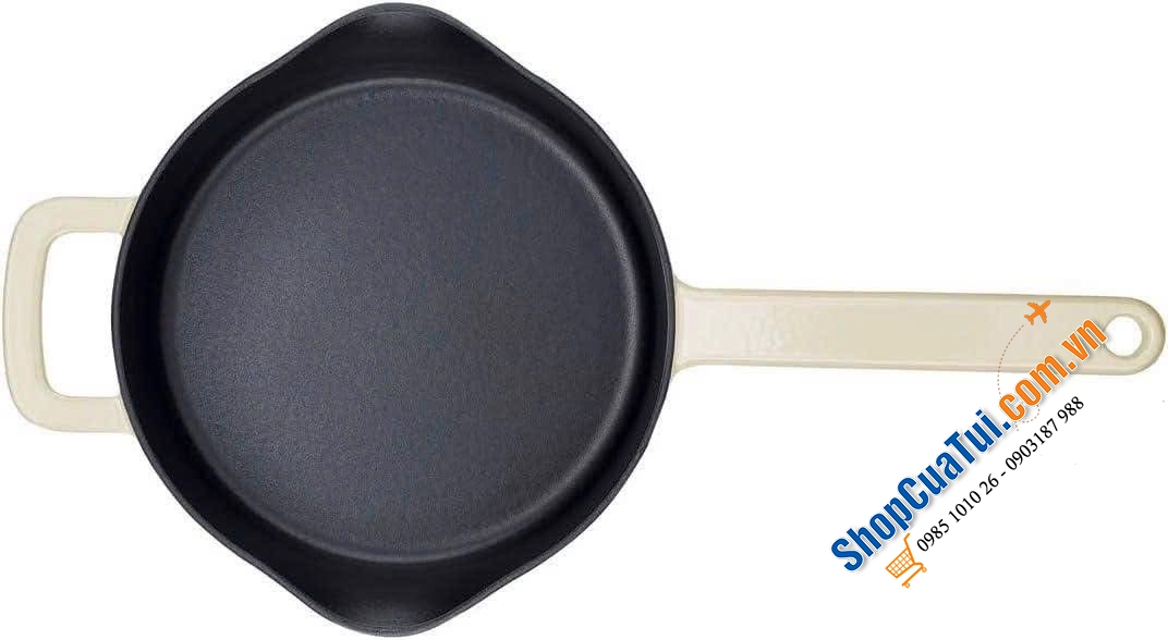 CHẢO GANG FISSLER MOMENTS COLLECTION 24 CM mầu đỏ & kem.