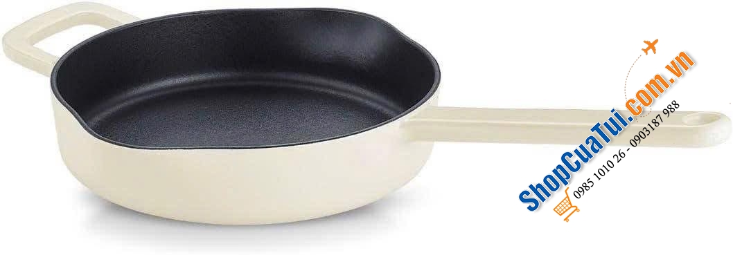 CHẢO GANG FISSLER MOMENTS COLLECTION 24 CM mầu đỏ & kem.