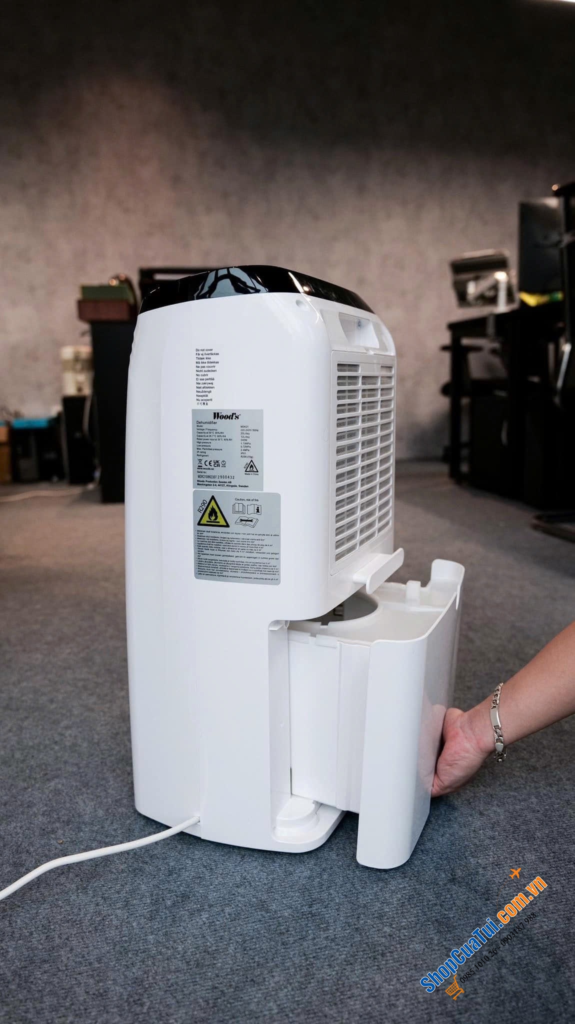 Máy Hút Ẩm Wood MRD20GW dùng cho phòng đến 70m2.