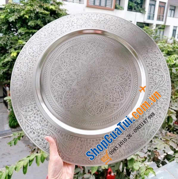 Mâm Casa Moro 50cm màu vàng.