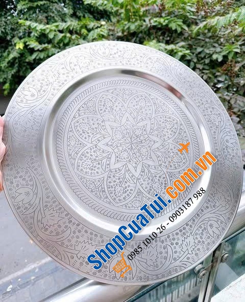 Mâm Casa Moro 50cm màu vàng.