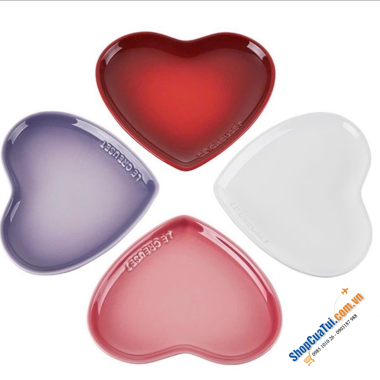 SET 4 ĐĨA TIM LE CREUSET 17CM – VỪA XINH VỪA TÌNH.