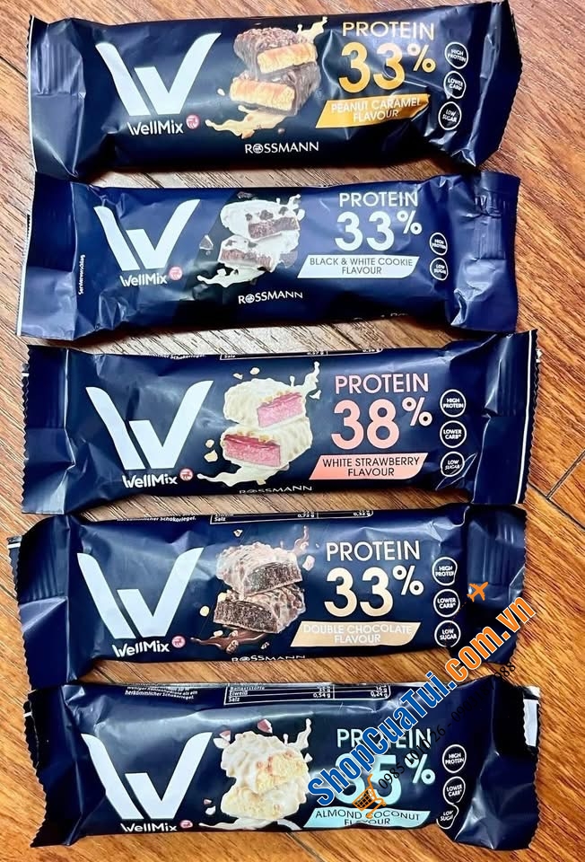 Thanh WellMix Protein Bar của Rossmann từ Đức.