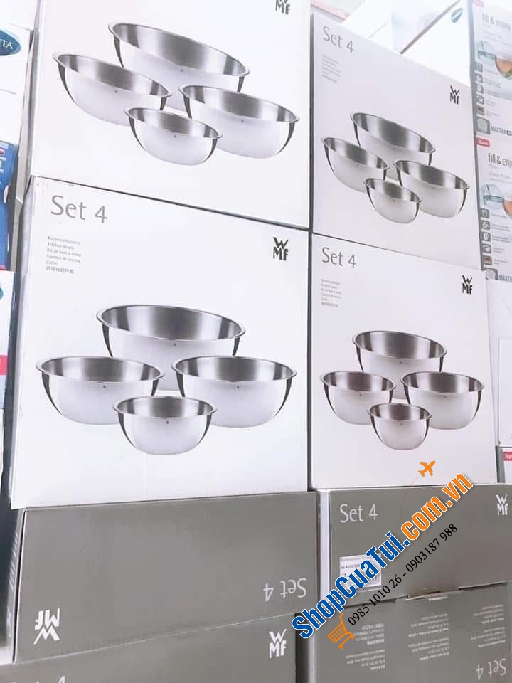 Set 4 âu trộn inox wmf.