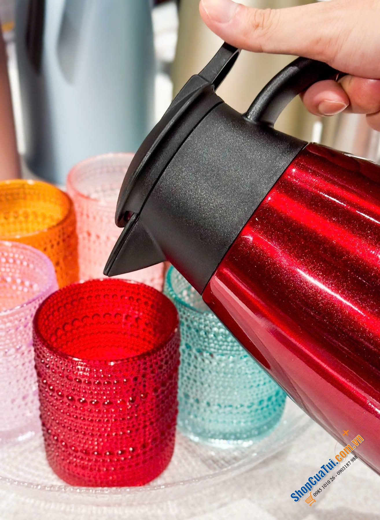 Ấm giữ nhiệt Silver Premium Thermos Flask dung tích lớn 2 lit (1 chiếc phích đích thực xinh đẹp xịn sò).