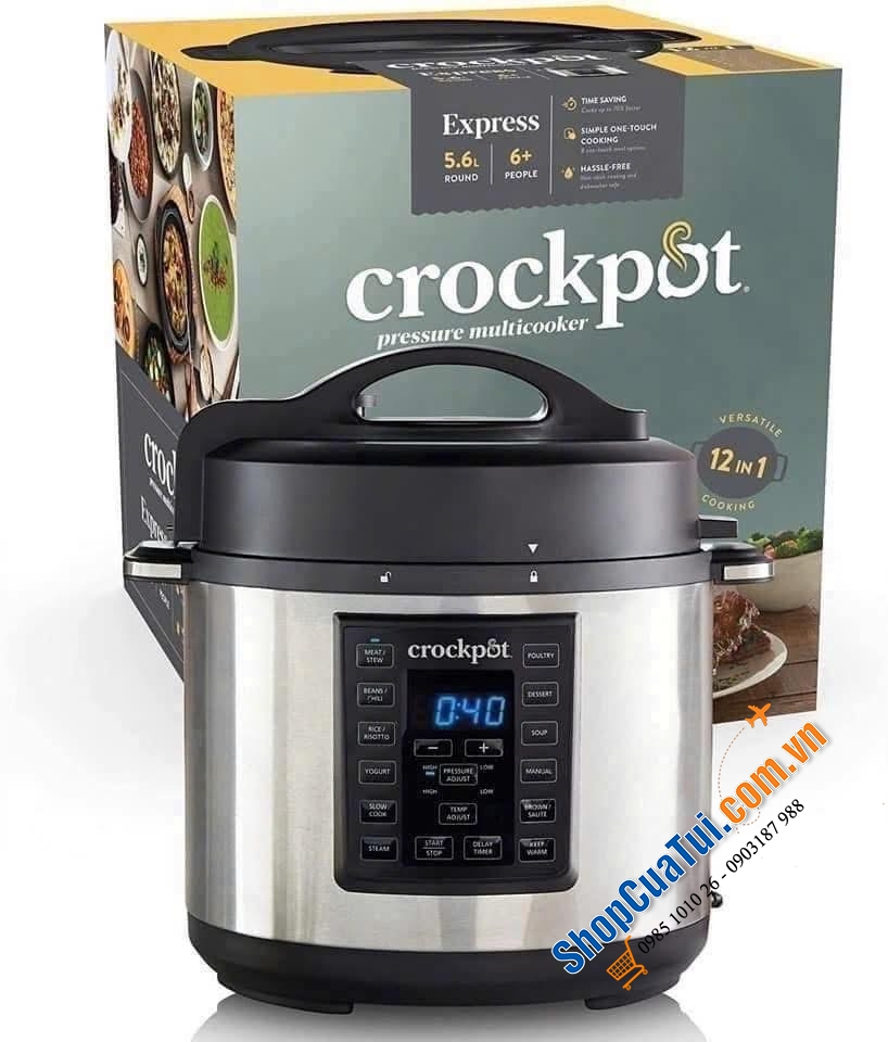 Nồi Áp Suất, Nồi Đa Năng Crock-Pot CSC051, 12 In 1, Dung Tích 5,6 Lít.