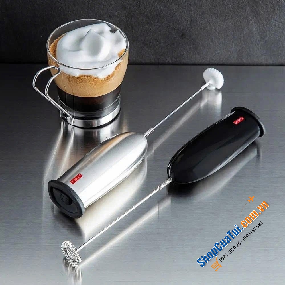 Máy tạo bọt inox cầm tay Bodum Schiuma.