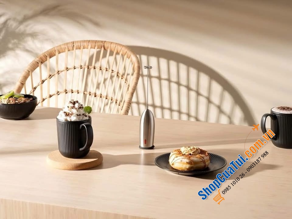 Máy tạo bọt inox cầm tay Bodum Schiuma.