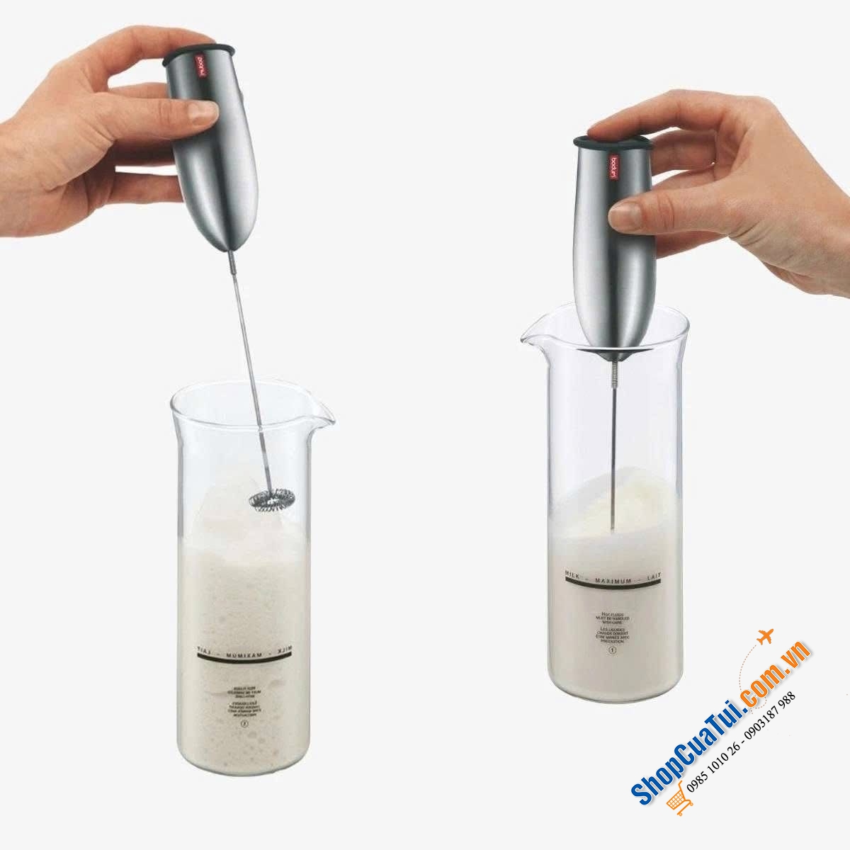 Máy tạo bọt inox cầm tay Bodum Schiuma.