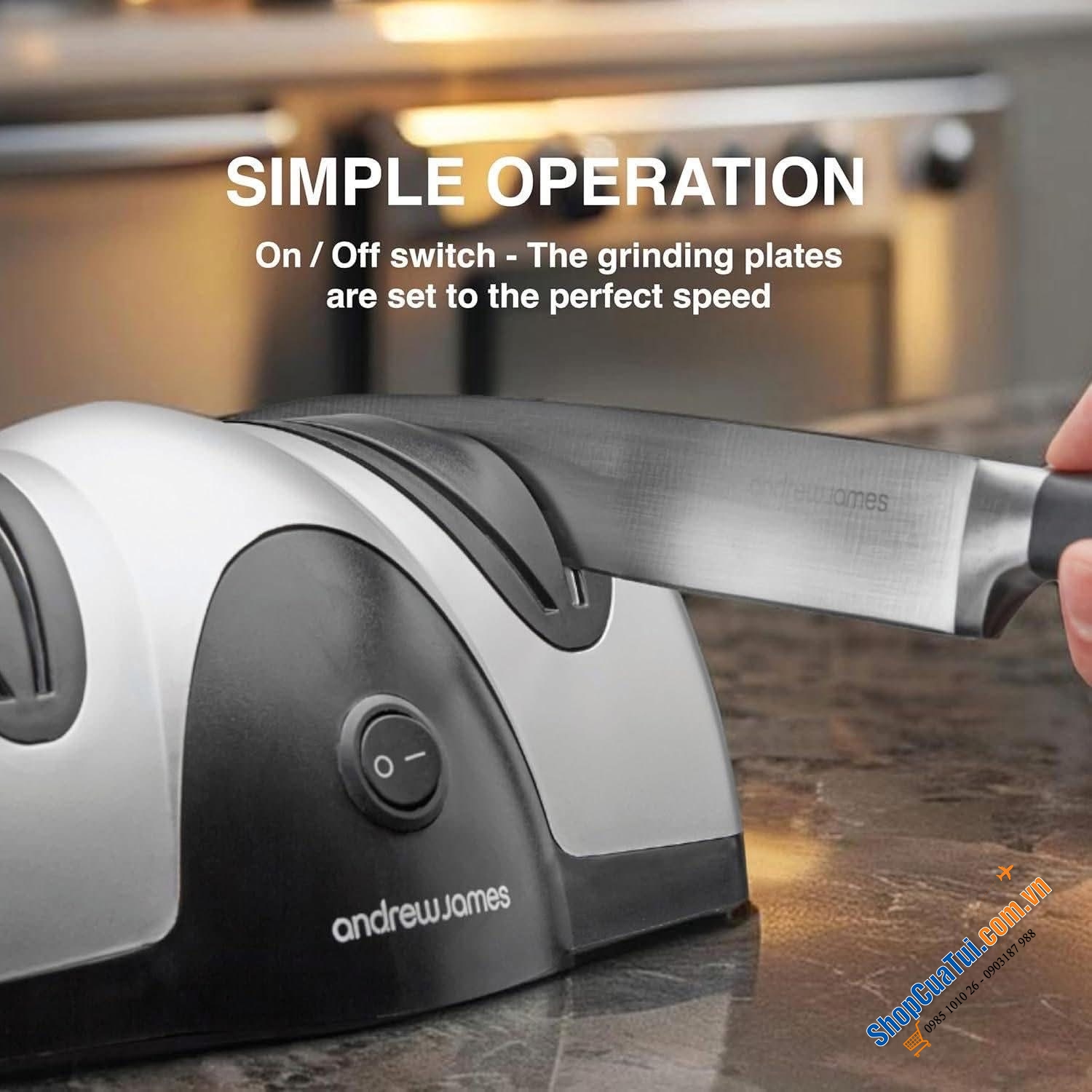 Máy mài dao điện Andrew James.
