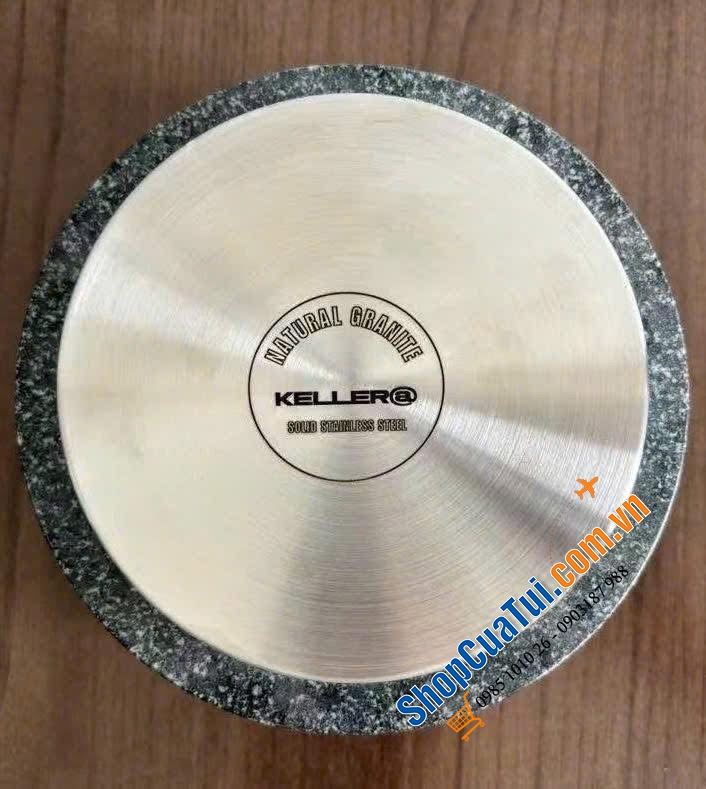 Bộ Cối Chày Đá Granite Nguyên Khối KELLER – GERMANY (2 màu đen - xám).