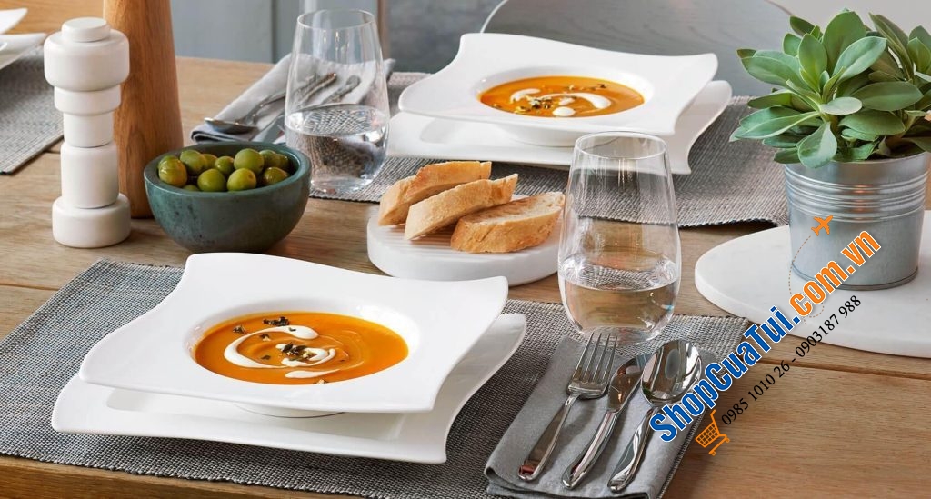Set 6 đĩa Villeroy Boch NewWave Suppenteller 24cm