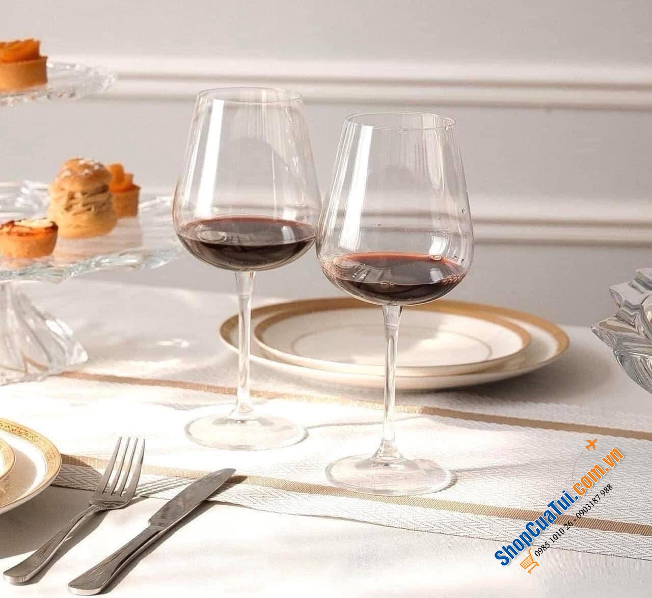 Bộ 6 ly vang đỏ Bohemia Crystal Ardea 540ml uống rượu vang siêu thích
