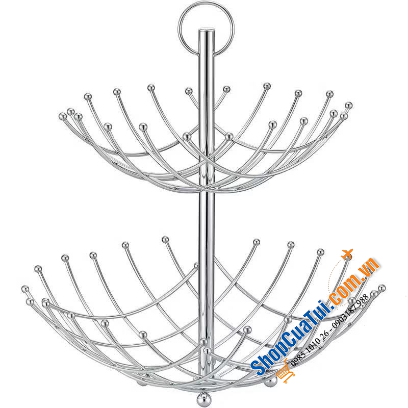 GIỎ ĐỰNG TRÁI CÂY, RAU CỦ CONCORD 2 TẦNG.