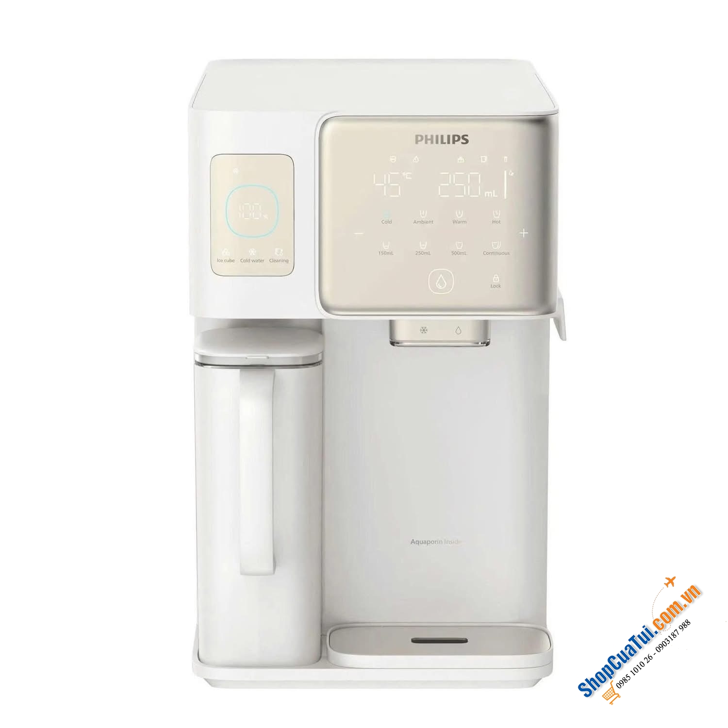 MÁY LỌC NƯỚC ĐỂ BÀN TÍCH HỢP LÀM ĐÁ.