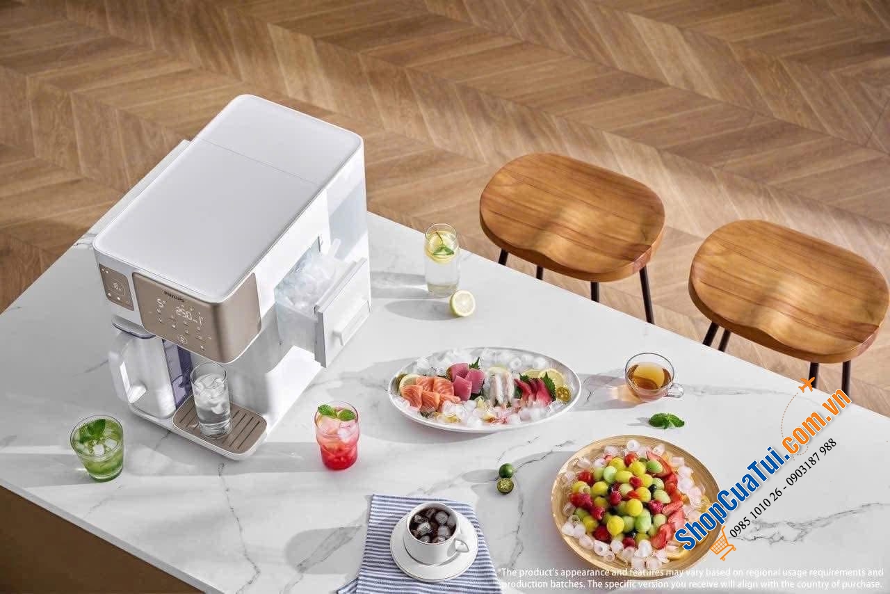 MÁY LỌC NƯỚC ĐỂ BÀN TÍCH HỢP LÀM ĐÁ.