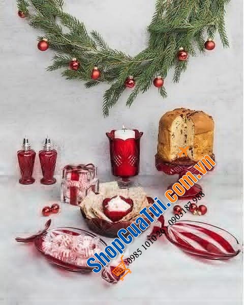 Sét 2 đĩa pha lê hình viên kẹo Godinger - Chính hãng from USA.